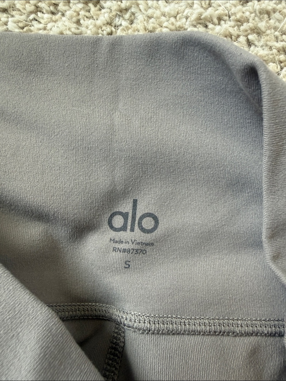 ALO Yoga High-Rise Gray Bike Shorts - Picture 2 of 3